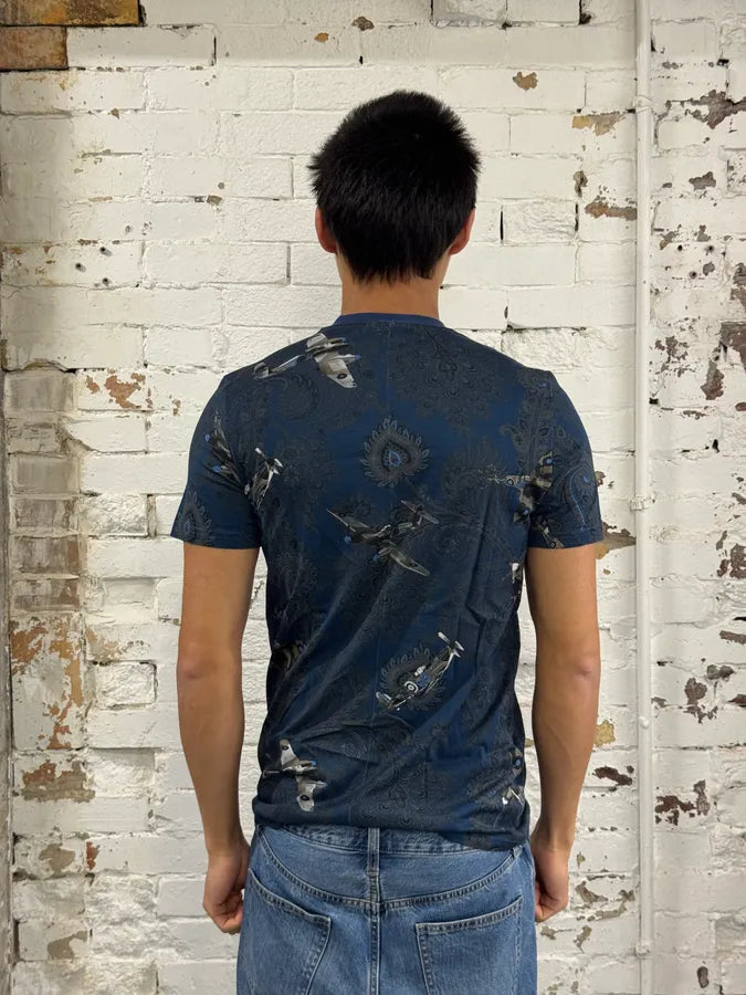 2010s Givenchy Planes War Blue T-Shirt by Riccardo Tisci nWwOIaZ 3