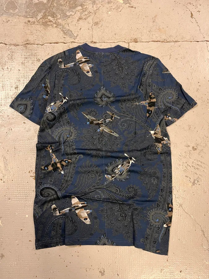 2010s Givenchy Planes War Blue T-Shirt by Riccardo Tisci nWwOIaZ 7