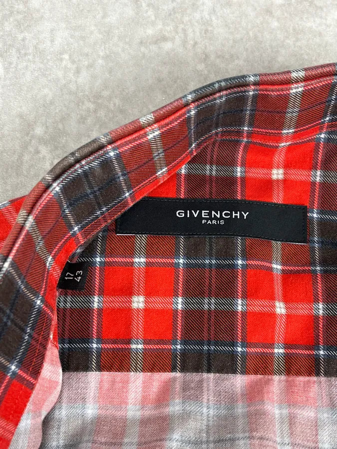 SS2015 Givenchy Red Checkered Stars Shirt by Riccardo Tisci wOHZAgC 9