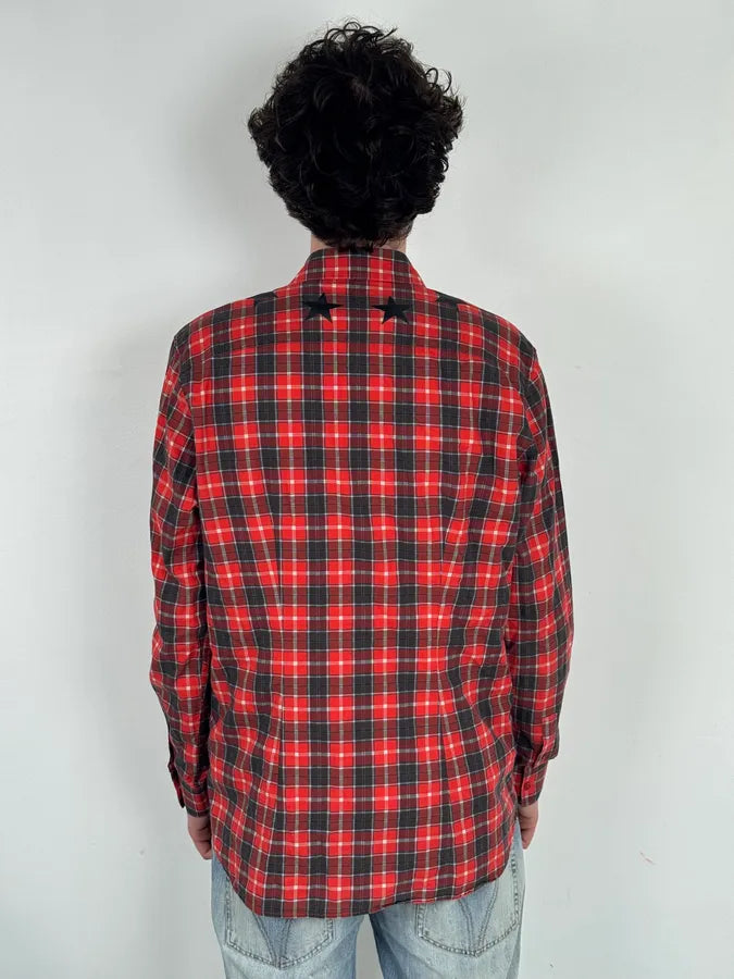 SS2015 Givenchy Red Checkered Stars Shirt by Riccardo Tisci wOHZAgC 2