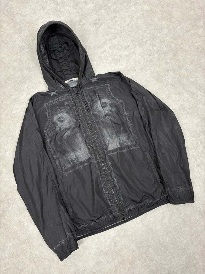 SS2016 Givenchy Sample Wire Jesus Christ Black Jacket PeoOnQK 3