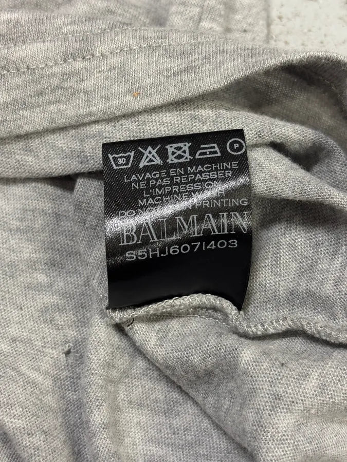 SS2015 Balmain Dream Catcher Grey T-Shirt aKXFspr 10