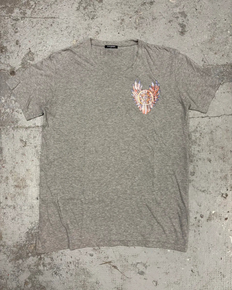 SS2015 Balmain Dream Catcher Grey T-Shirt aKXFspr 0