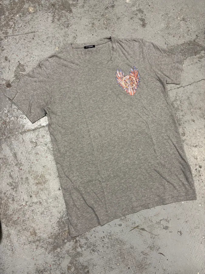 SS2015 Balmain Dream Catcher Grey T-Shirt aKXFspr 3