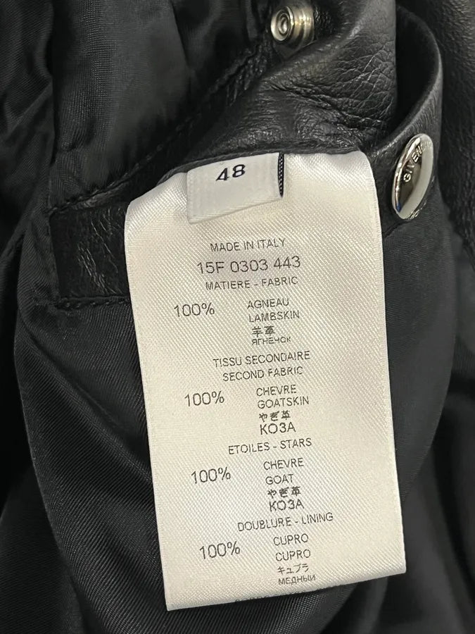 AW2015 Givenchy Stars Black Suede Leather Bomber Jacket by Riccardo Tisci cKAKKDN 7