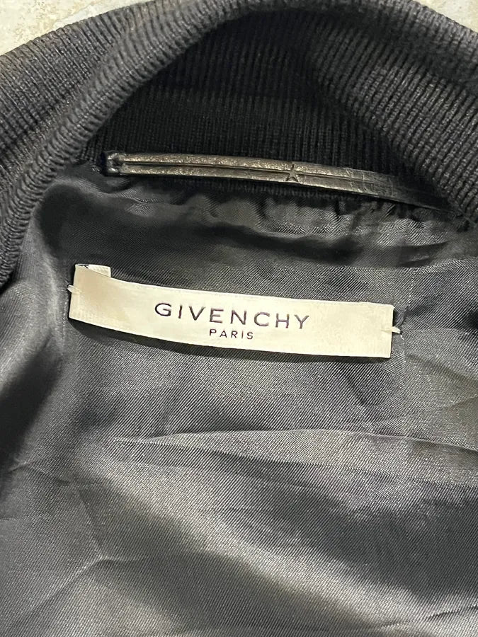 AW2015 Givenchy Stars Black Suede Leather Bomber Jacket by Riccardo Tisci cKAKKDN 8