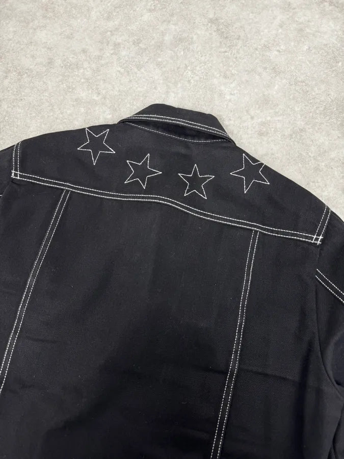 AW2015 Givenchy Stars Black Trucker Denim Jacket by Riccardo Tisci ircFjjC 5