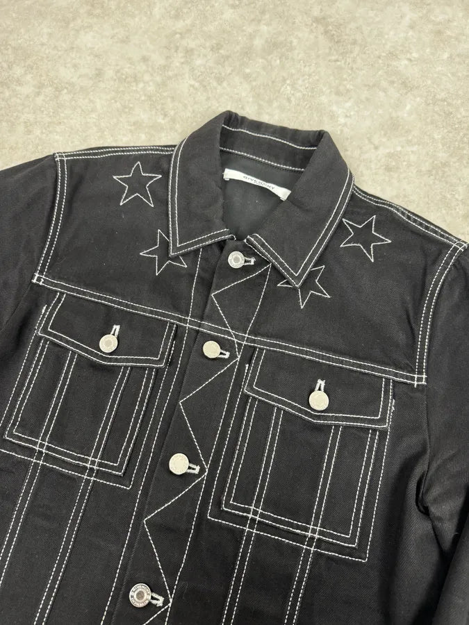 AW2015 Givenchy Stars Black Trucker Denim Jacket by Riccardo Tisci ircFjjC 4