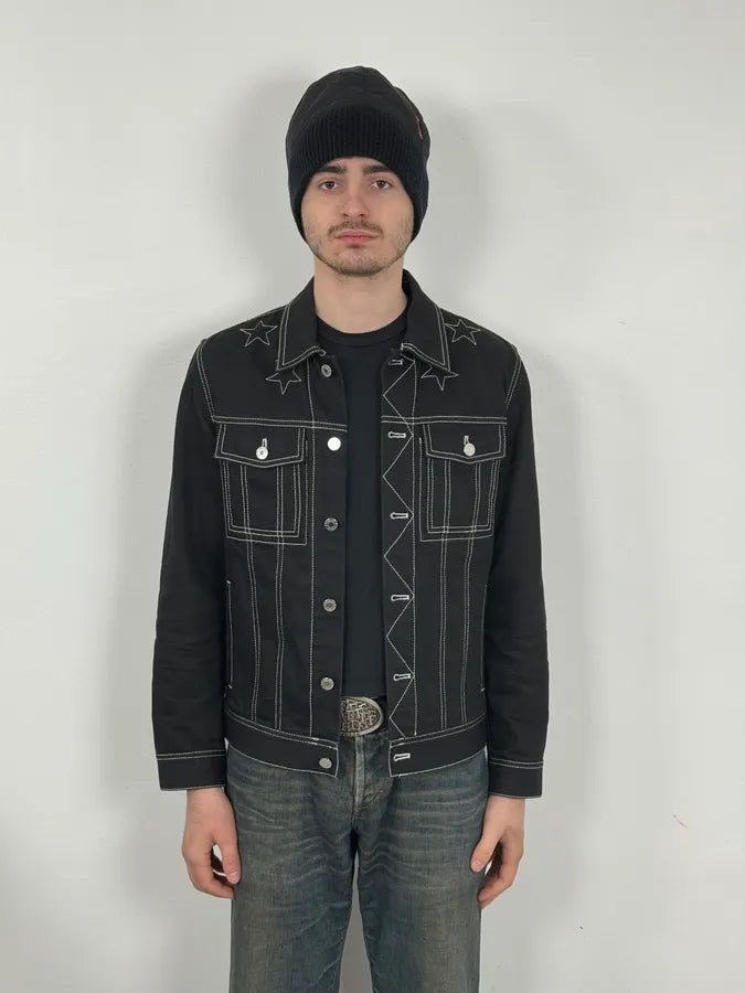 AW2015 Givenchy Stars Black Trucker Denim Jacket by Riccardo Tisci ircFjjC 1