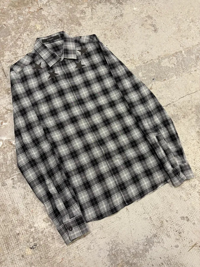 SS2014 Givenchy Stars Grey Tartan Shirt by Riccardo Tisci EaaLHed 3