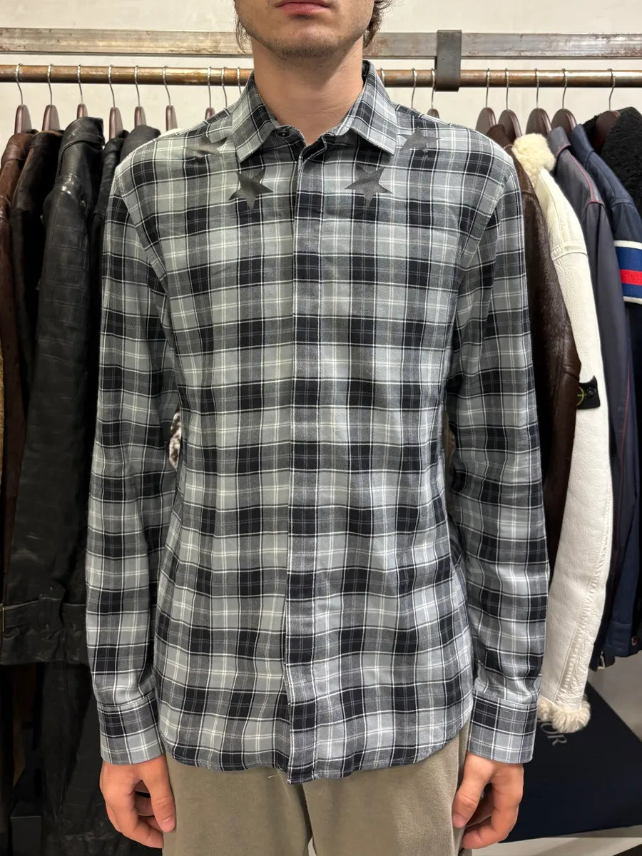SS2014 Givenchy Stars Grey Tartan Shirt by Riccardo Tisci EaaLHed 1