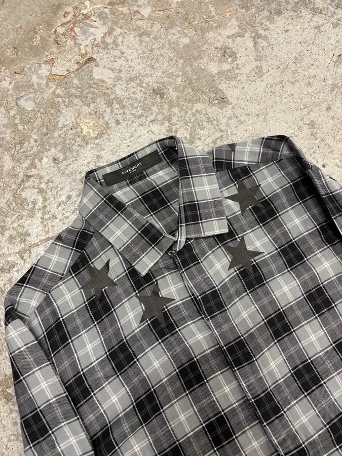 SS2014 Givenchy Stars Grey Tartan Shirt by Riccardo Tisci EaaLHed 4
