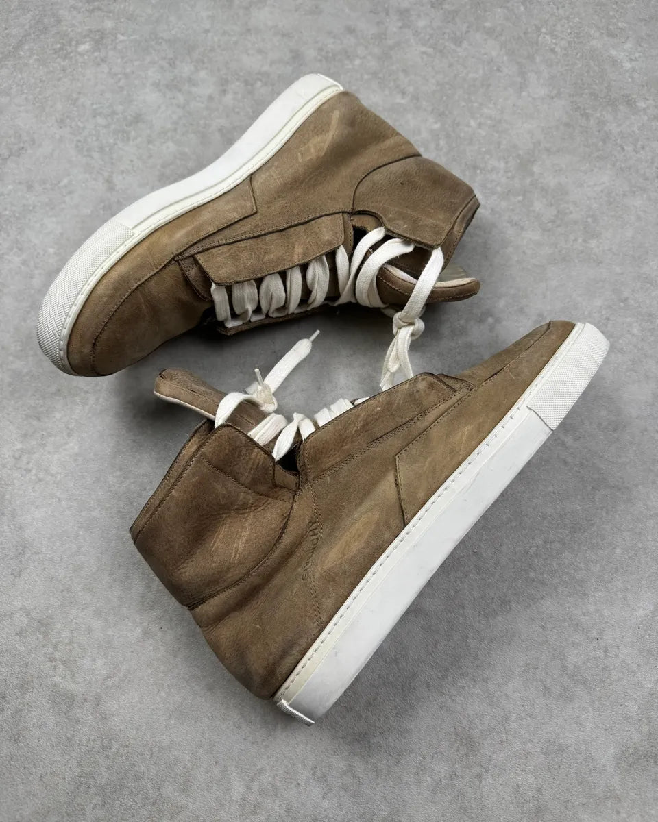 2010s Givenchy Tan Beige Suede Leather High Sneakers NsSgaws 3