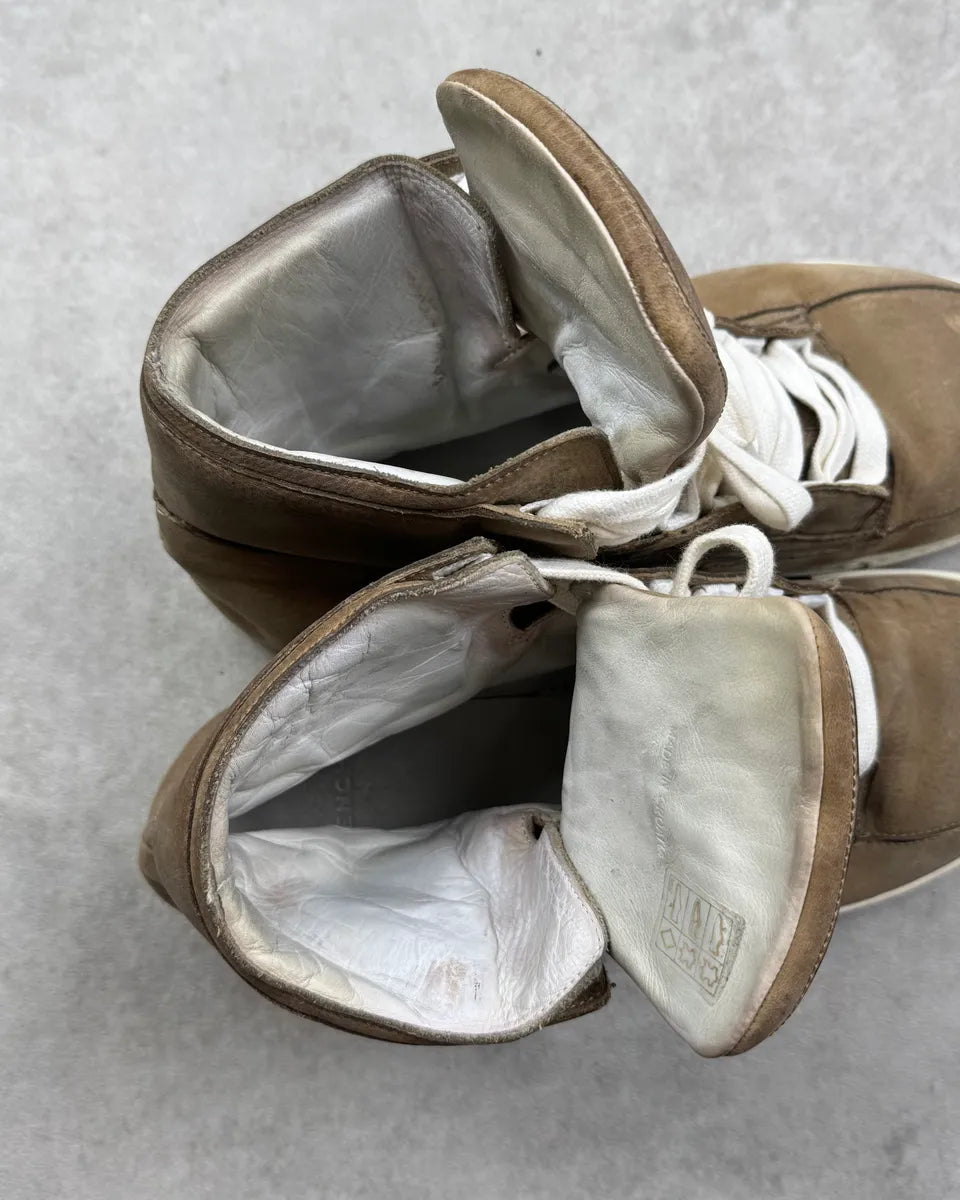 2010s Givenchy Tan Beige Suede Leather High Sneakers NsSgaws 8