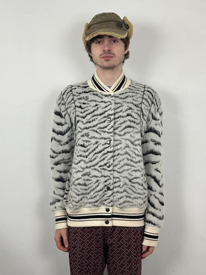 2010s Givenchy Zebra Mohair Teddy Jacket OpjcBVZ 1