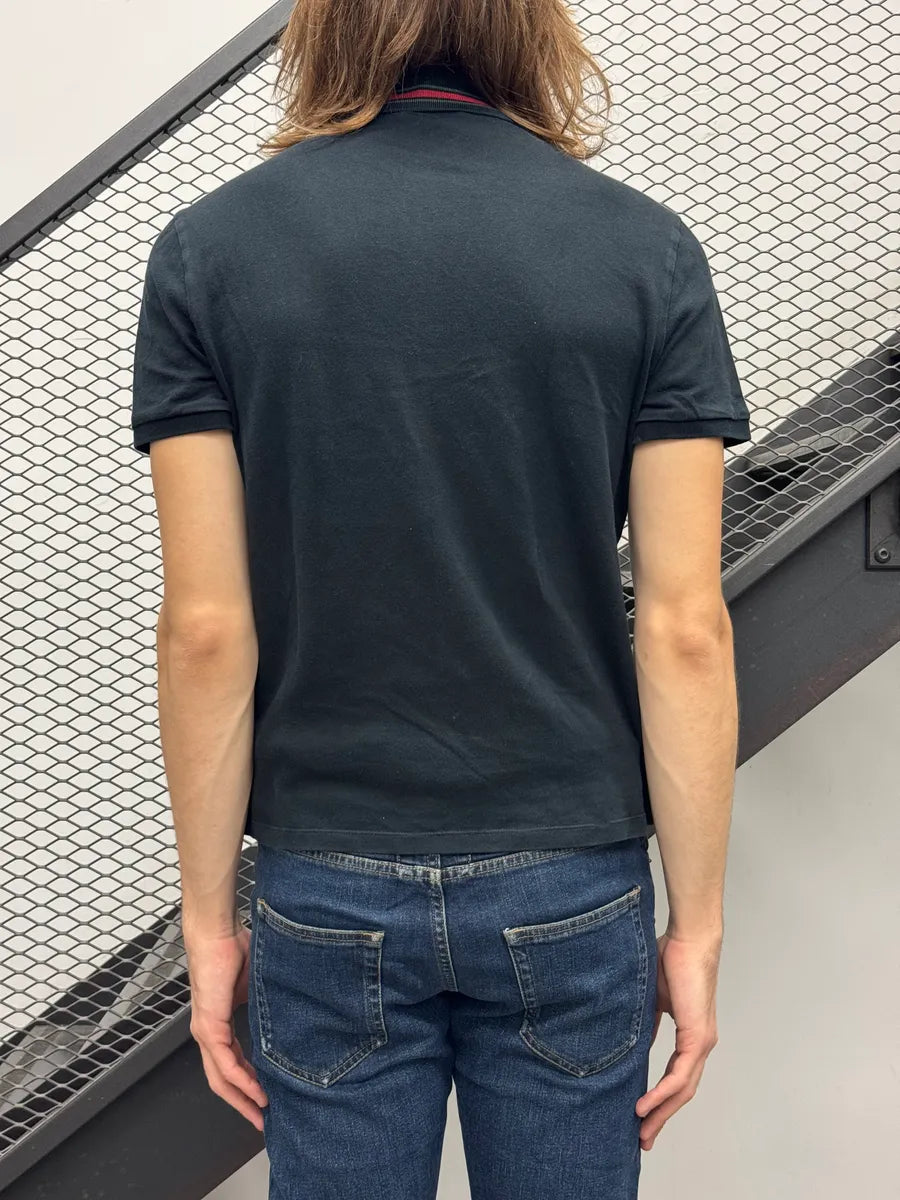 2010s Gucci Black Contrast Pocket Stripe Polo ISQxcjI 2