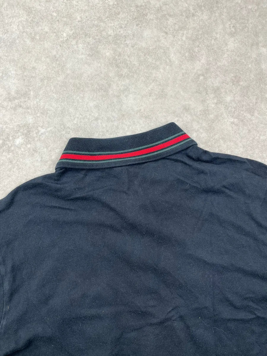 2010s Gucci Black Contrast Pocket Stripe Polo ISQxcjI 5