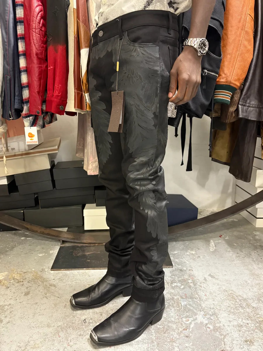 2010s Gucci Black Leaves Pants xZHVYak 2