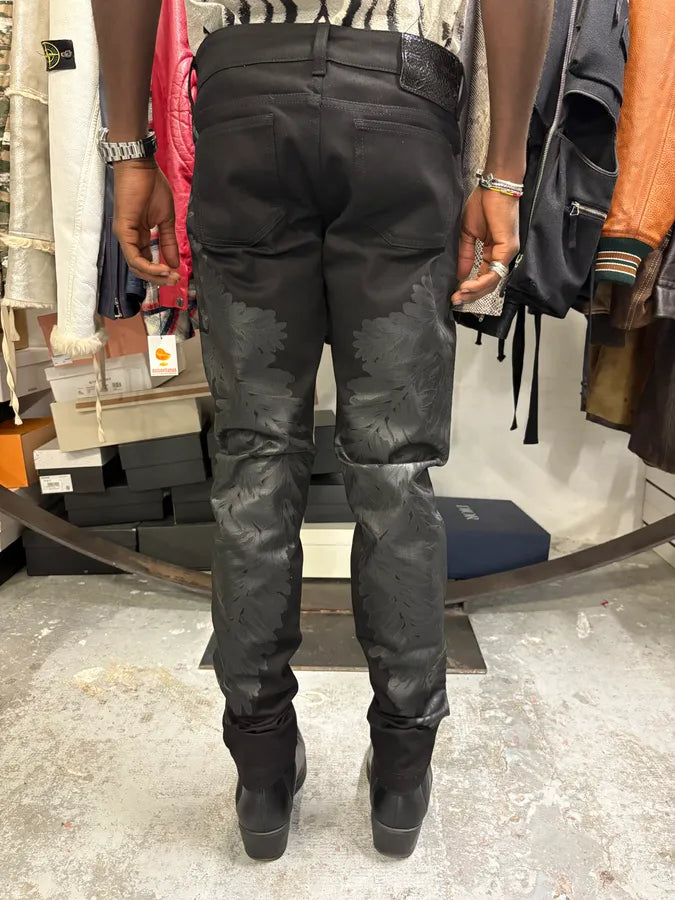 2010s Gucci Black Leaves Pants xZHVYak 3