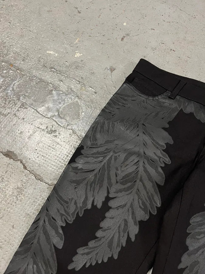 2010s Gucci Black Leaves Pants xZHVYak 5