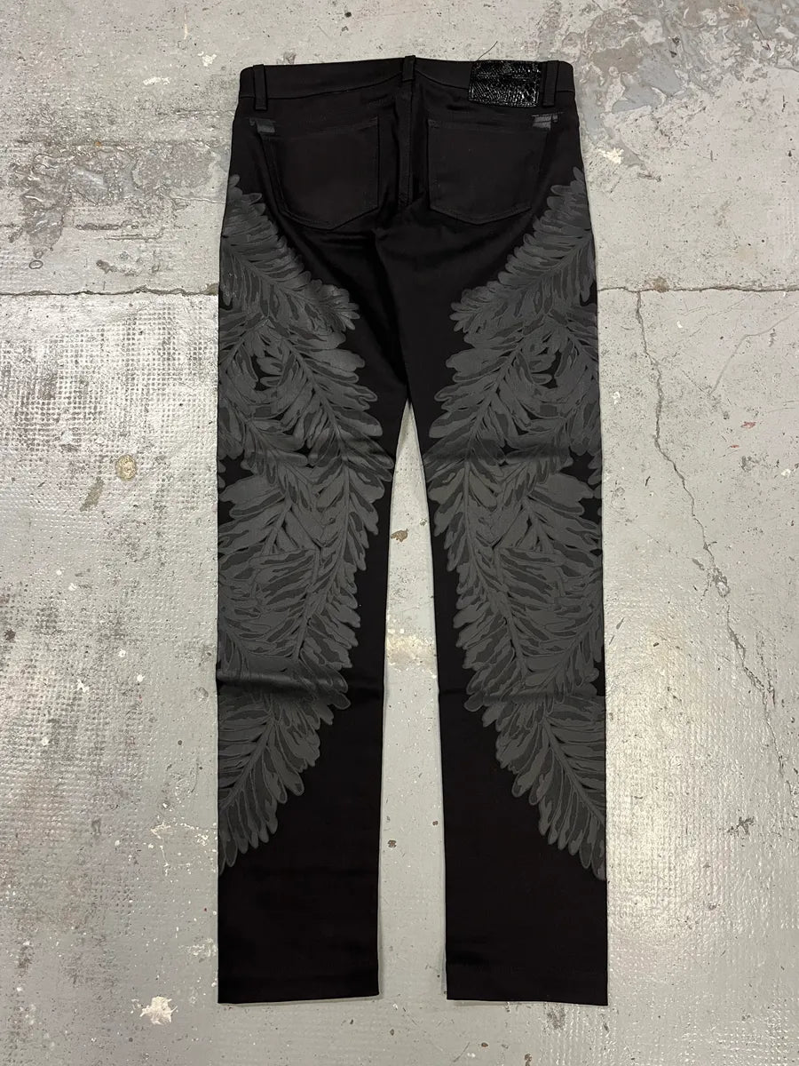 2010s Gucci Black Leaves Pants xZHVYak 7