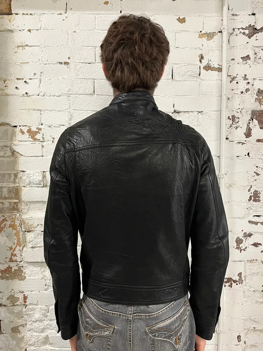 2010s Gucci Black Scars Leather Biker Jacket kdtGRUk 2