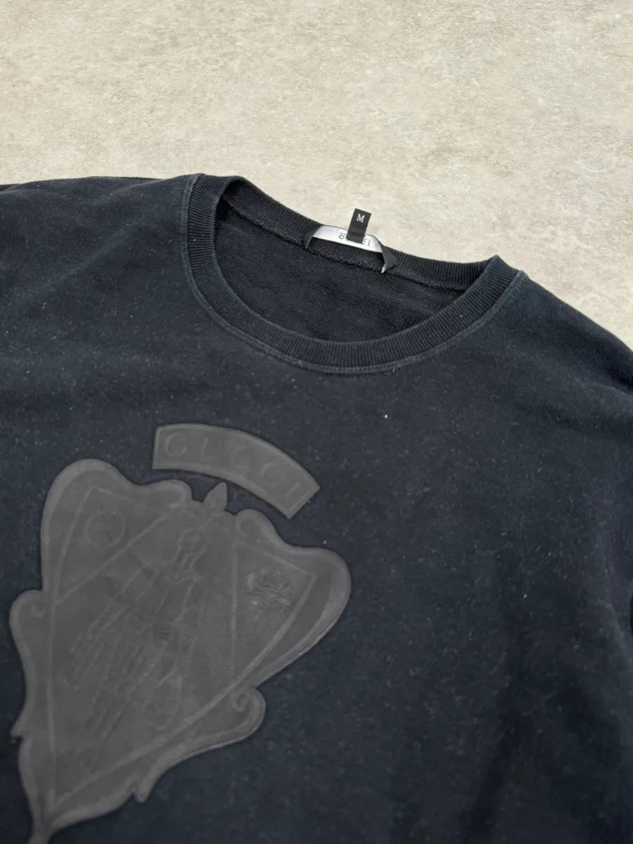 2010s Gucci Black Signature Leather Sweater xiYWfCh 4