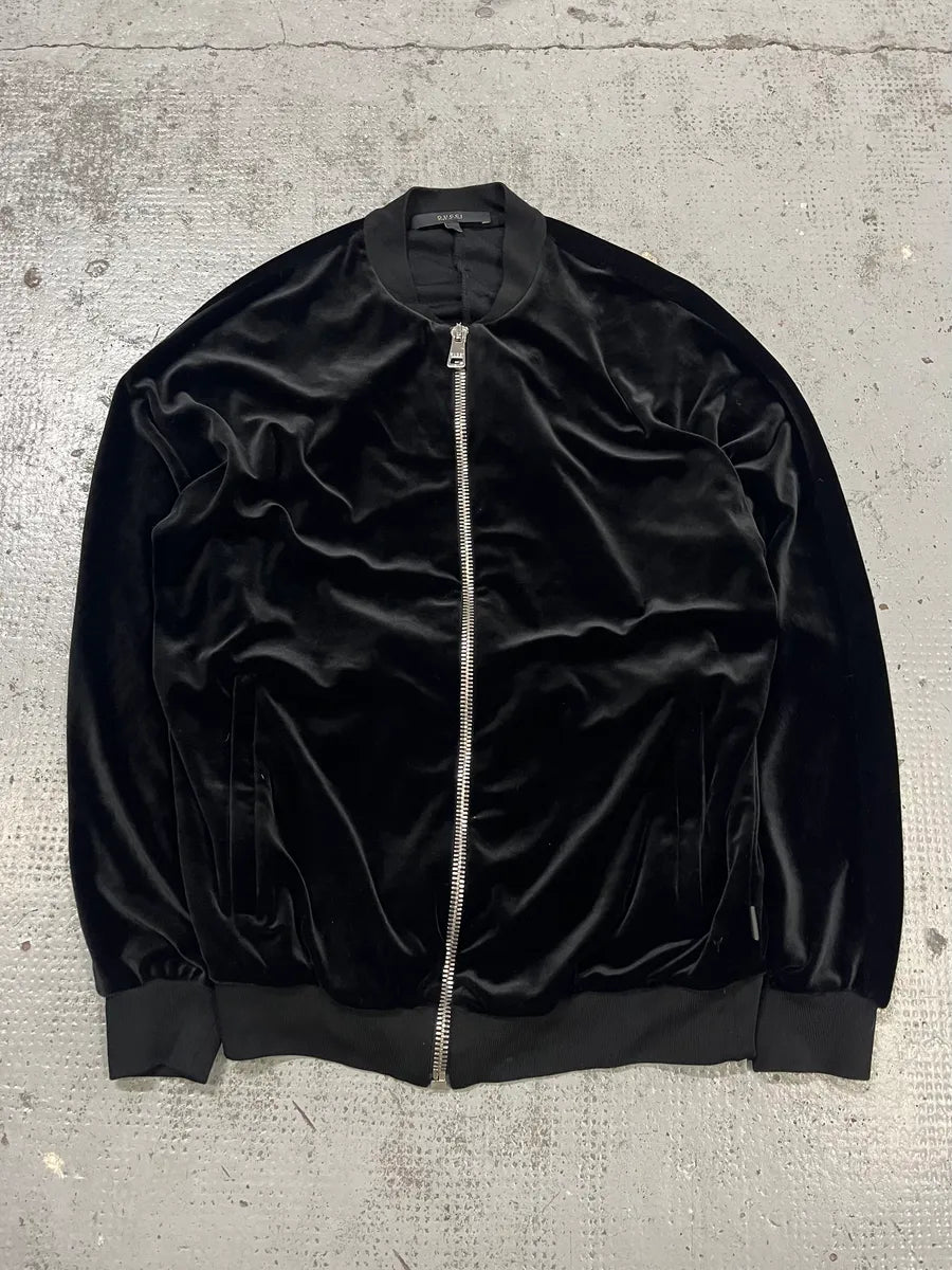 2010s Gucci Black Velvet Bomber Jacket MtOShzW 0