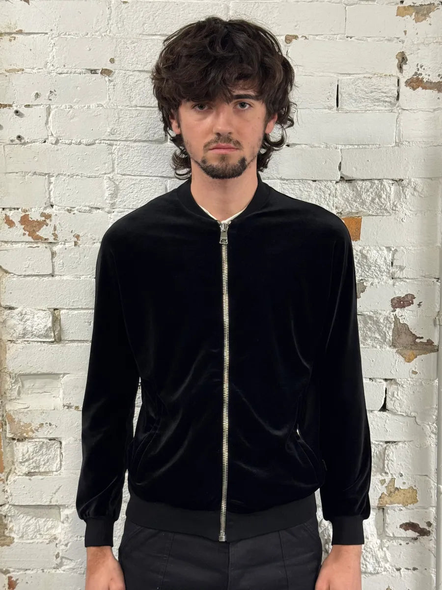 2010s Gucci Black Velvet Bomber Jacket MtOShzW 1