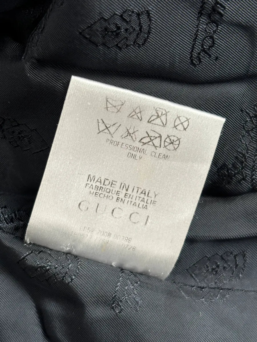 AW2008 Gucci Black Wool Buttoned Premium Jacket by Frida Giannini sztmsub 13