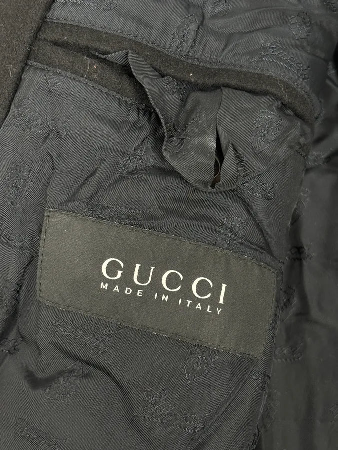 AW2008 Gucci Black Wool Buttoned Premium Jacket by Frida Giannini sztmsub 11