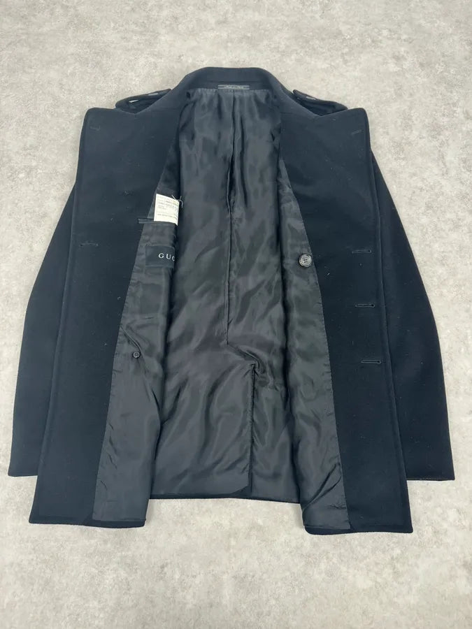 2010s Gucci Black Wool Caban Jacket kyNWMJa 3