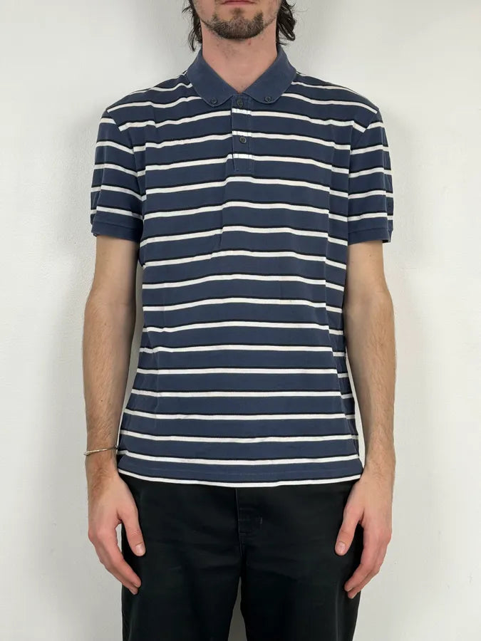 2010s Gucci Blue Striped Polo DpEVuXE 1