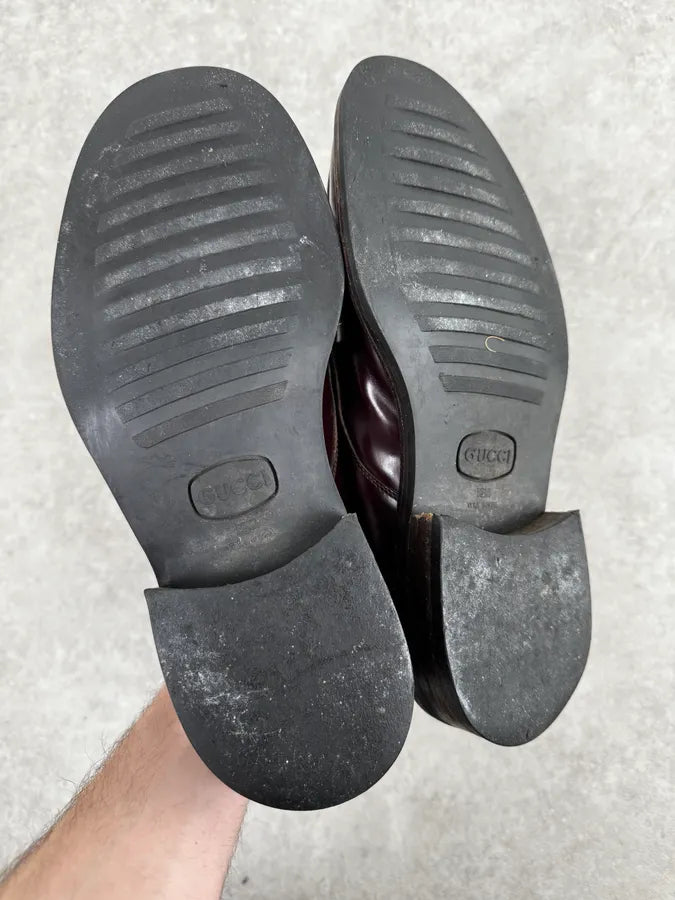 2010s Gucci Bordeaux Leather Derbys Shoes spJkSZf 4