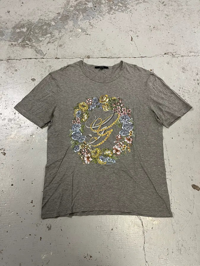 2010s Gucci Flowers Grey T-Shirt idBGZNk 0