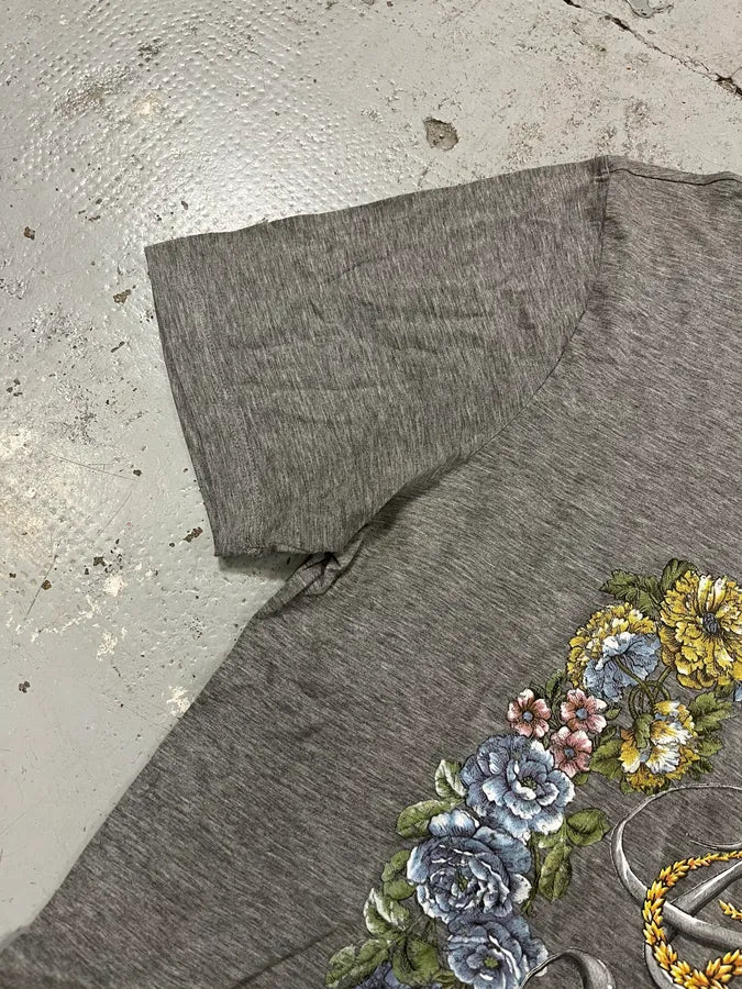 2010s Gucci Flowers Grey T-Shirt idBGZNk 4