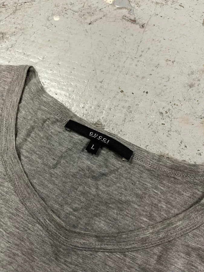 2010s Gucci Flowers Grey T-Shirt idBGZNk 5