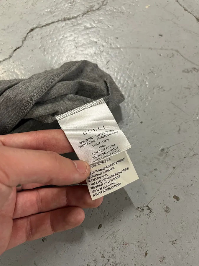 2010s Gucci Flowers Grey T-Shirt idBGZNk 7