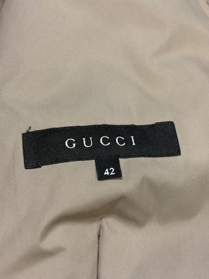 AW2005 Gucci Fur Collar Beige Jacket etRMHdr 9