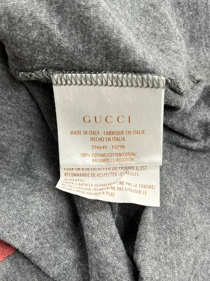 2010s Gucci Grey Cotton Italian Flag Propaganda T-Shirt cnDsocg 8
