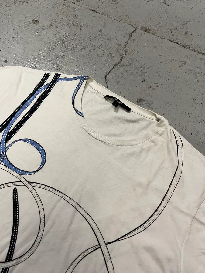 2010s Gucci Harness Effect White T-Shirt nnCPcgi 3