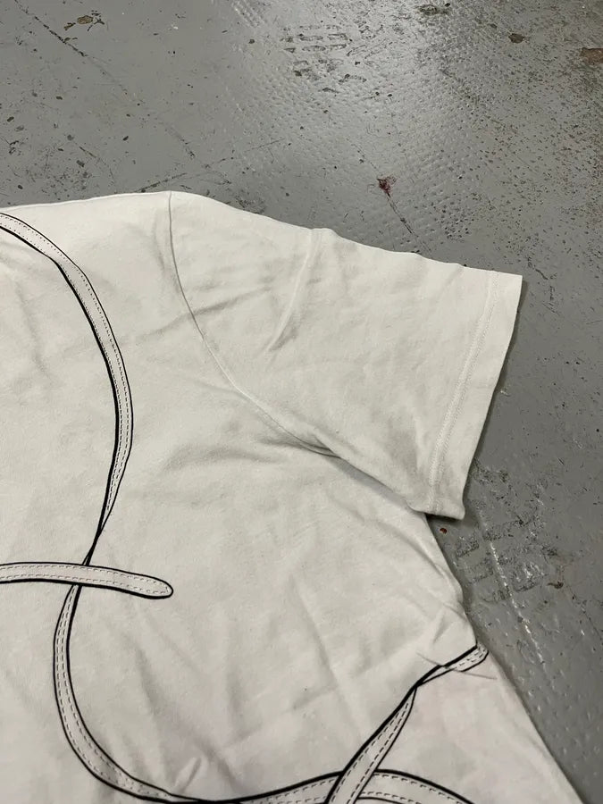 2010s Gucci Harness Effect White T-Shirt nnCPcgi 4