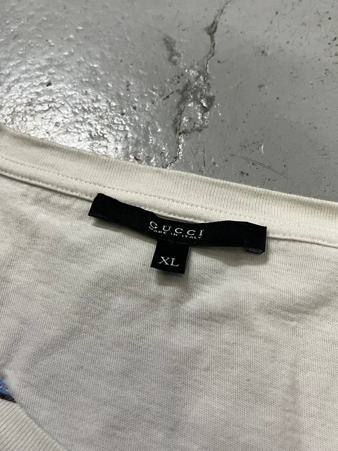 2010s Gucci Harness Effect White T-Shirt nnCPcgi 7
