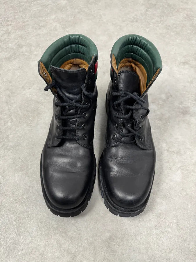 2010s Gucci Italian Black Premium Leather Boots sTOpeQz 1