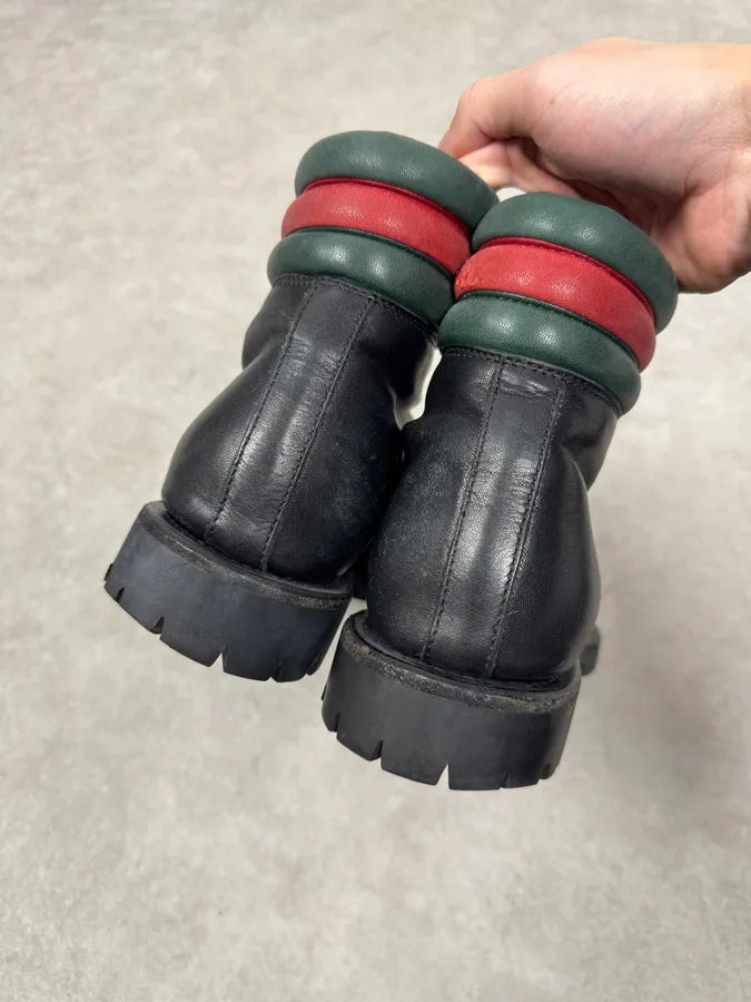 2010s Gucci Italian Black Premium Leather Boots sTOpeQz 3