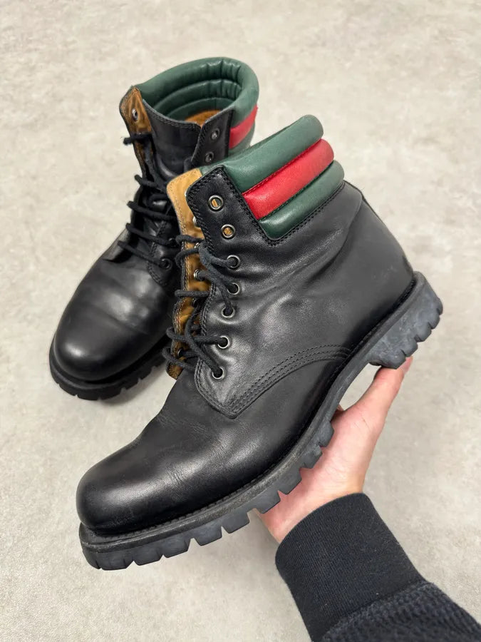 2010s Gucci Italian Black Premium Leather Boots sTOpeQz 4