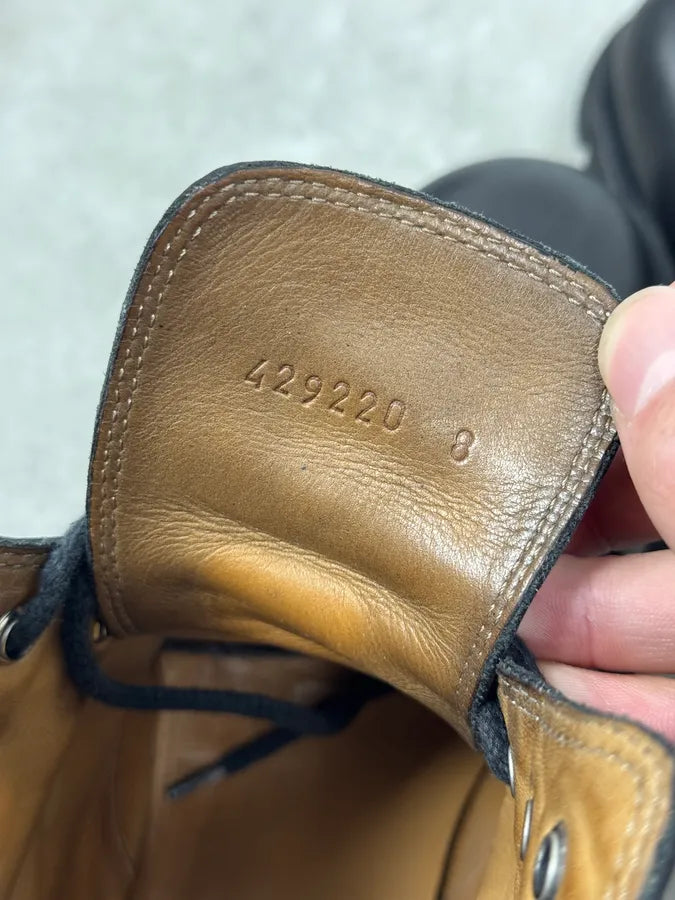 2010s Gucci Italian Black Premium Leather Boots sTOpeQz 7