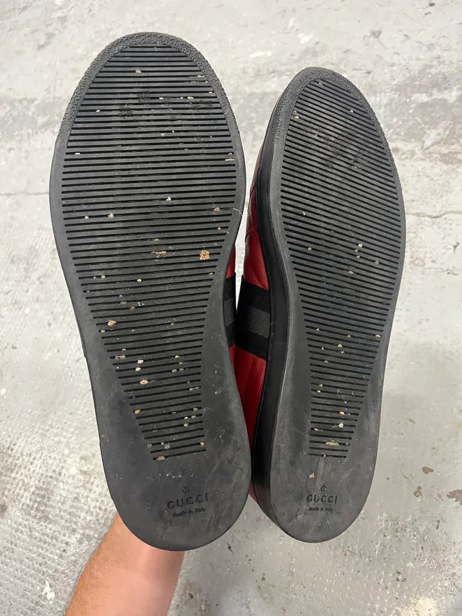 2010s Gucci Italian Red High Sneakers (42.5eu/us9) yiydzCq 6