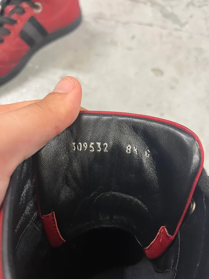 2010s Gucci Italian Red High Sneakers (42.5eu/us9) yiydzCq 8