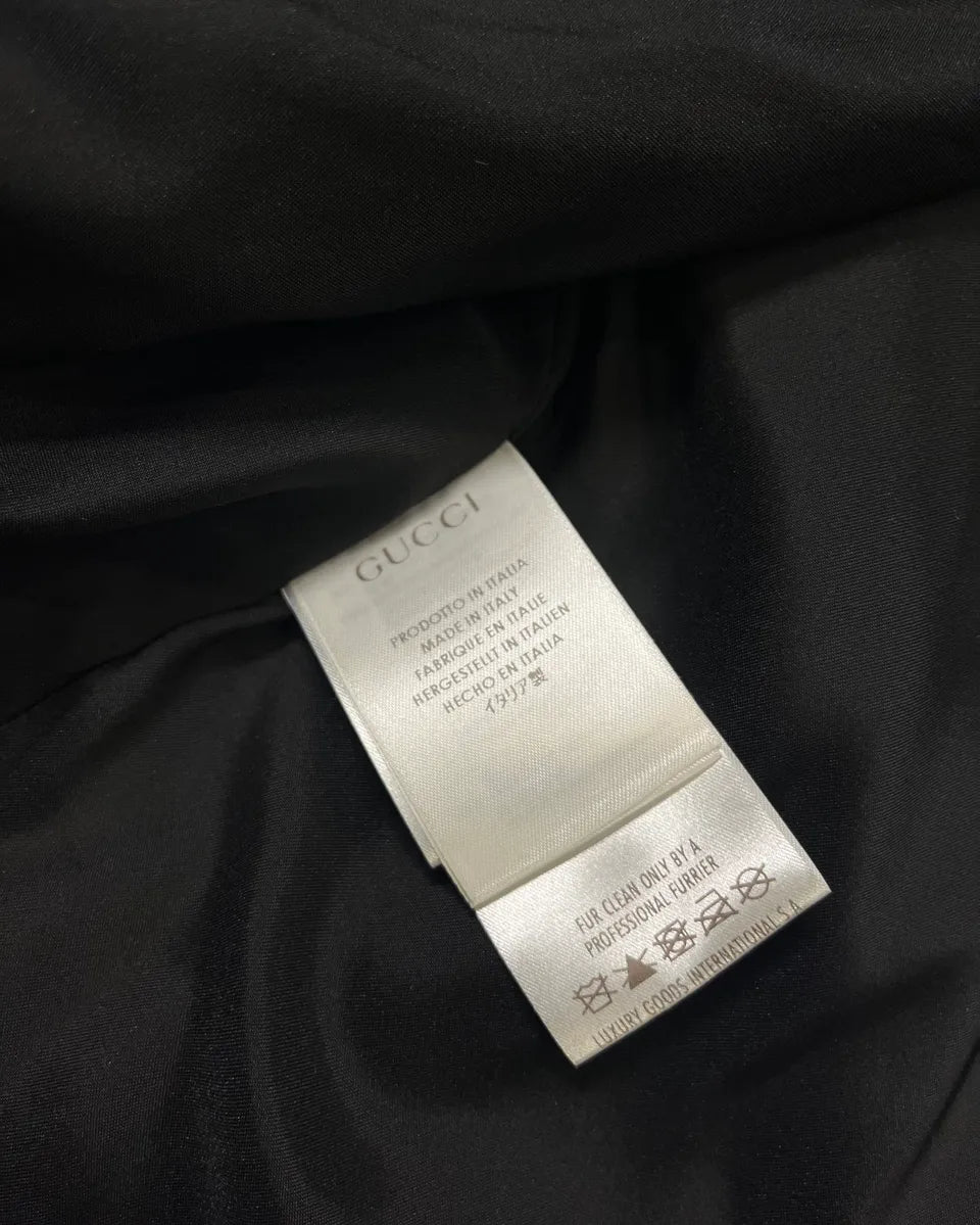 2010s Gucci Leopard Collar Black Wool Jacket MaMdIxK 10